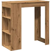 VidaXL Bartisch mit Regal Artisan-Eiche 102x50x103,5 cm Holzwerkstoff