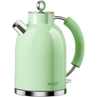 ASCOT Wasserkocher Edelstahl, Elektrischer Wasserkessel Geschenke für Männer/Frauen/Familie 1,5