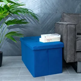 Intirilife Sitzhocker Faltbar 76 x 38 x 38 cm Blau