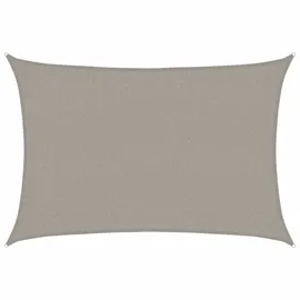 vidaXL Sonnensegel 160 g/m2 Rechteckig Hellgrau 2x3 m HDPE