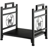 Costway Kaminholzregal 40 x 34 x 36 cm schwary