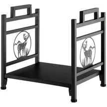 Costway Kaminholzregal 40 x 34 x 36 cm schwary