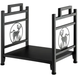 Costway Kaminholzregal 40 x 34 x 36 cm schwary