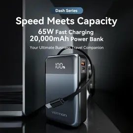 Vention FHYB0 20000 mAh, Schwarz - Schwarz