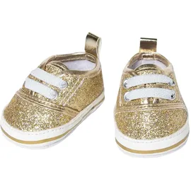 Heless 146 Puppen-Glitzer-Sneakers, Gold, Gr. 38-45 cm,