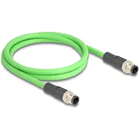 DeLock M12 Kabel D-kodiert 4 Pin Stecker zu PUR