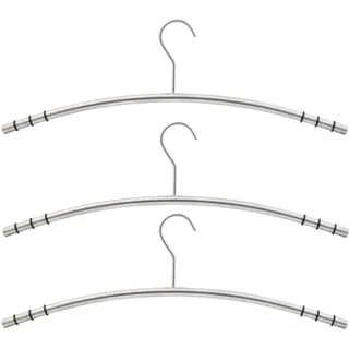 Testrut axentia Kleiderbügel-Set mit Antirutsch-Funktion, Edelstahl/Silikon