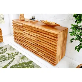 Riess Ambiente Massives Sideboard RELIEF 160cm Akazien Holz mit aufwändiger Front