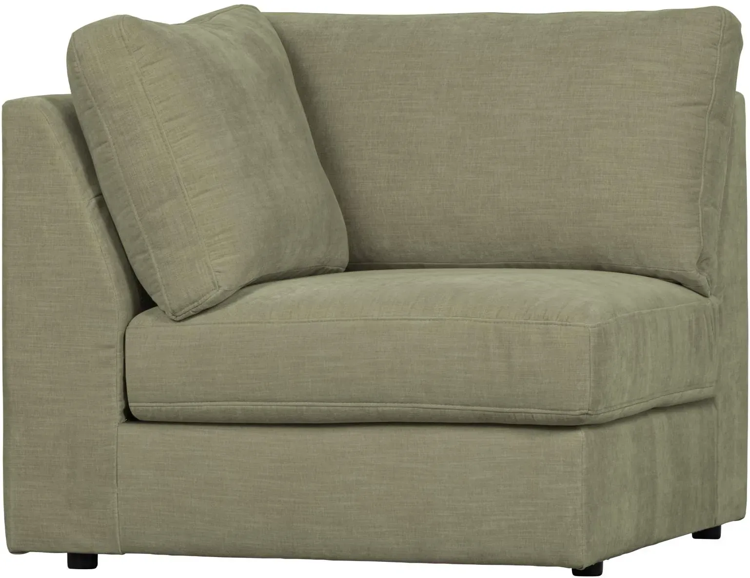 Modulsofa Family Eck-Element, weicher Webstoff, modern, grün, flexibel kombinierbar