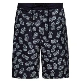 King Kerosin Badeshorts Pineapple Schwarz 3XL