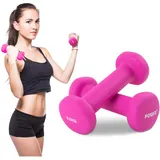 POWRX Neopren Hanteln Kurzhanteln 1,5kg Gelb 2er Set I Hexagon, Gewichte, Kraftraining, Hantelset für Männer und Frauen, Fitness, Gewicht, Dumbbell, Weights, Dumbells dumbellset