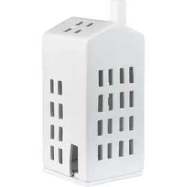 räder Teelichthalter Lichthaus Porzellan Weiß