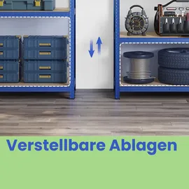 Songmics Lagerregal 50 cm x 100 cm x 200 cm Blau
