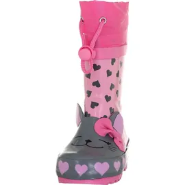 Playshoes Gummistiefel Katze rosa 32