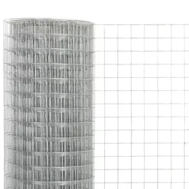 vidaXL Maschendrahtzaun 10 x 50 cm Silber