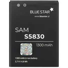 Bluestar Akku Ersatz Kompatibel mit Samsung S5830 Galaxy Ace 1300 mAh Austausch Batterie Accu EB494358VU