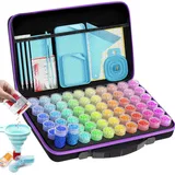 ARTDOT 60 Dosen Diamond Painting Zubehör Boxen, Portabilität Aufbewahrungsbox für Diamond Painting Erwachsene, Geschenk für Storage Diamant Painting Bilder Steine Perlen