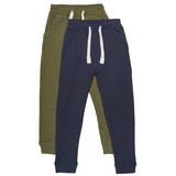 MINYMO Jungen Basic 36 -Sweat (2-Pack) Sweatpants, Khaki, 122 EU