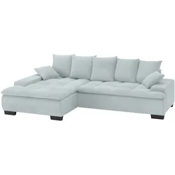 Ecksofa MR. COUCH "Haiti II, L-Form", silber, B:280cm H:87cm T:180cm, Novaclean Avanti (100% Polyester), Sofas, Wahlweise mit Kaltschaum, Bett, Bettkasten