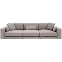 OTTO products Big-Sofa »Grenette«, Modulsofa, im Baumwoll-/Leinenmix oder aus recycelten Stoffen grau