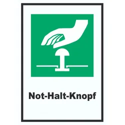 Not-Halt-Knopf A0 (841x1189mm) Schild
