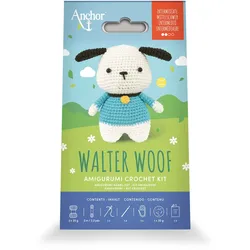 Anchor Amigurumi Häkelset Small Walter Woof - blau|weiß