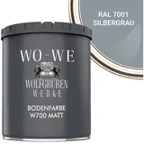 WO-WE Bodenversiegelung Betonfarbe Bodenfarbe Bodenbeschichtung W700 MATT, 1-10L grau|silberfarben