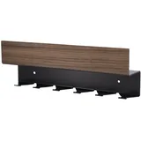 STREIFHOLZ Schlüsselbrett aus Holz mit Ablage für 6 Schlüssel, incl. Magnet Pinwand mit 3 Magneten für Notizen, Schlüsselalage modern für Flur, Diele, Eingang (Nussbaum)