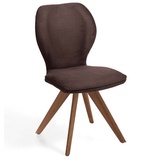 Niehoff Sitzmöbel Colorado Trend-Line Design-Stuhl Gestell Wild-Nussbaum - Polyester Nirvana dunkelbraun