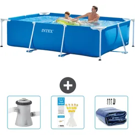 Intex Rahmenschwimmbecken rechteckig - 260x160x65 cm – Zubehör CB74 Blau No Size