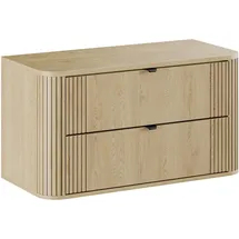 Badplaats Waschbeckenunterschrank Cremona 2 Schublade 100 x 54 cm Eiche