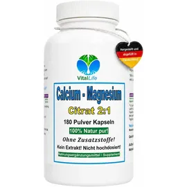 VitalLife Calcium Magnesium Citrat Komplex Kapseln 180 St.