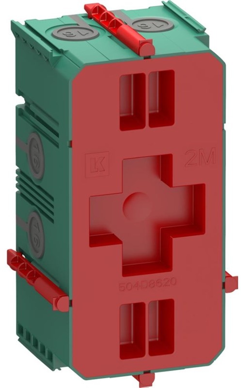 fuga new box 2 k for brick wall 2 module 49 mm deep wit