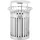 Ulsonix Abfalleimer rund 12 l Silber