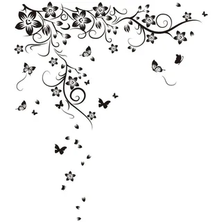 WALPLUS 88 Stück 30x90cm Riesige Schmetterlingsrebe Wandaufkleber Wandtattoo Kinderzimmer Dekorationsaufkleber Schlafzimmer Wohnzimmer Mädchen Jungen