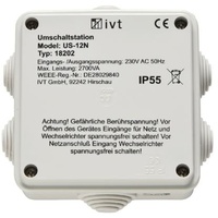 IVT Umschaltstation US-12N 230V AC 12A 2700W Netzvorrangschaltung Prioritätenschaltung präzise Umschaltung Landstrom/Wechselrichterstrom bis 2700VA