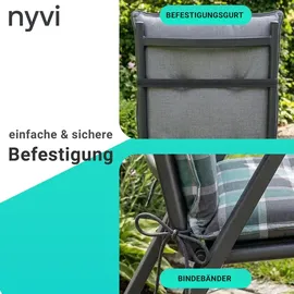 nyvi Hochlehnerauflage 6 St. grau kariert