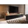 muebles slavic P & B Lowboard 180x30 cm Eiche Wotan/Schwarz Hochglanz Holzwerkstoff