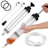 Generisch Ölabsaugpumpe 500ml,Flüssigkeitsabsauger und Füllpumpe,Hand Ölpumpe mit Schlauch & Messskala,Ölwechselspritze für Bremsflüssigkeit,Getriebeöle,Kühlmittel