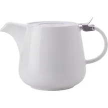 Maxwell & Williams Teekanne mit Edelstahl-Teesieb WHITE BASICS 1,2 Liter weiß