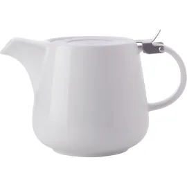 Maxwell & Williams Teekanne mit Edelstahl-Teesieb WHITE BASICS 1,2 Liter weiß