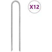 VidaXL Zeltheringe 12 Stk. U-Form 30 cm Ø7 mm