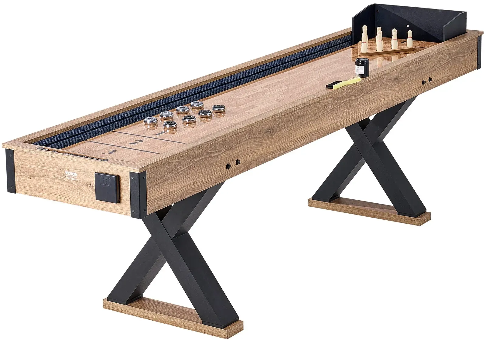 VEVOR Shuffleboard-Tisch 2 in 1 Shuffleboard Bowling-Kombispiel-Set 274cm