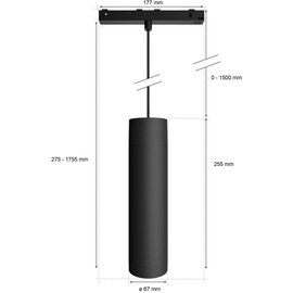 Philips Hue Perifo Ceiling Pendant Cylinder Lamp - Black