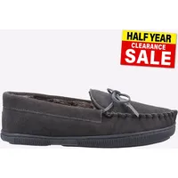 Hush Puppies Ace Herren Memory Foam Lässige Bequeme Lounge Slipper Grau