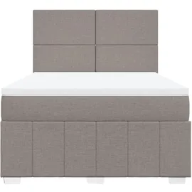 vidaXL Boxspringbett 140 x 200 cm Taupe