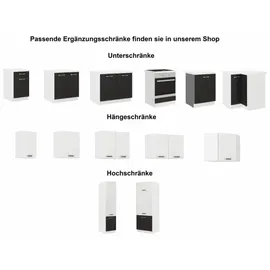 Küchen-Preisbombe Küchenzeile Omega 240 cm Schwarz + Weiss