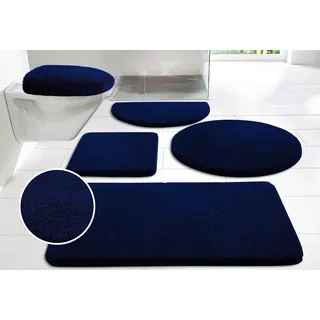 MY HOME Badematte »Merida«, Badvorleger, Badezimmer Teppich«, rutschhemmend beschichtet, fußbodenheizungsgeeignet-schnell trocknend-strapazierfähig, Badteppich, Uni Farben, rechteckig, rund & als 2-tlg.
