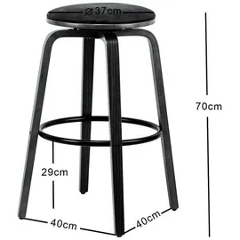 Möbel Kraft Barhocker 2er-Set ¦ beige ¦ Maße (cm): B: 40 H: 70