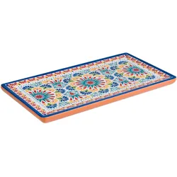 Tablett APS "Arabesque", orange (terrakotta), B:17,6cm H:2cm L:32,5cm, Melamin, Tabletts, Terrakotta-Optik, spülmaschinengeeignet